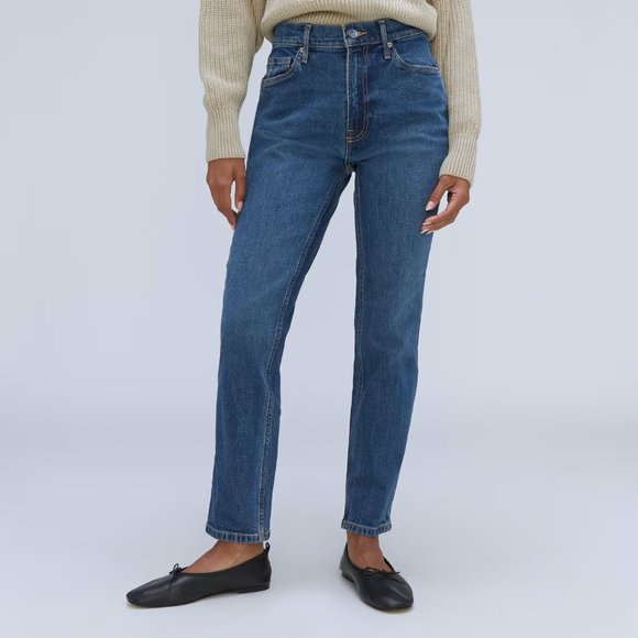 Everlane The Cheeky Jean High Waist Button Fly Curvy Fit Medium Wash (Si… - Picture 1 of 8